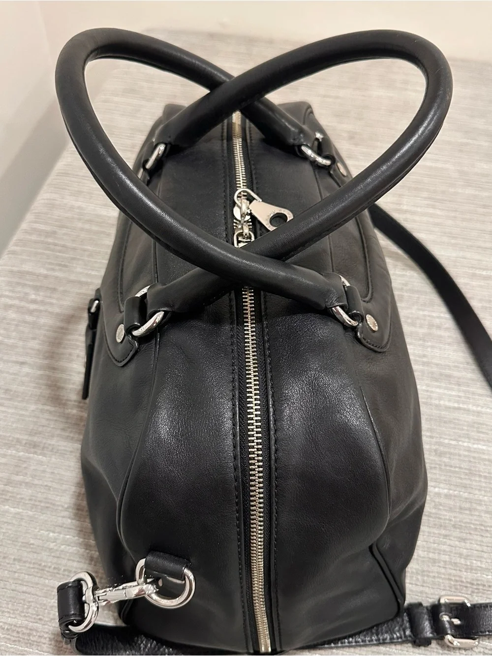 VTG Marc by Marc Jacobs Nobody’s Home Black Leather Satchel Bag Top Handle